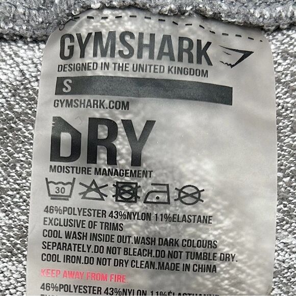 GYMSHARK Compression Fit Fleur Texture Leggings Charcoal Marl Grey Size Small - Picture 3 of 7